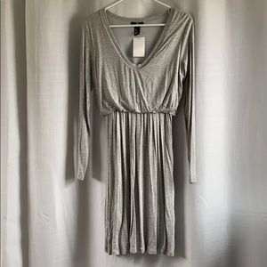 Grey Long Sleeve Dress